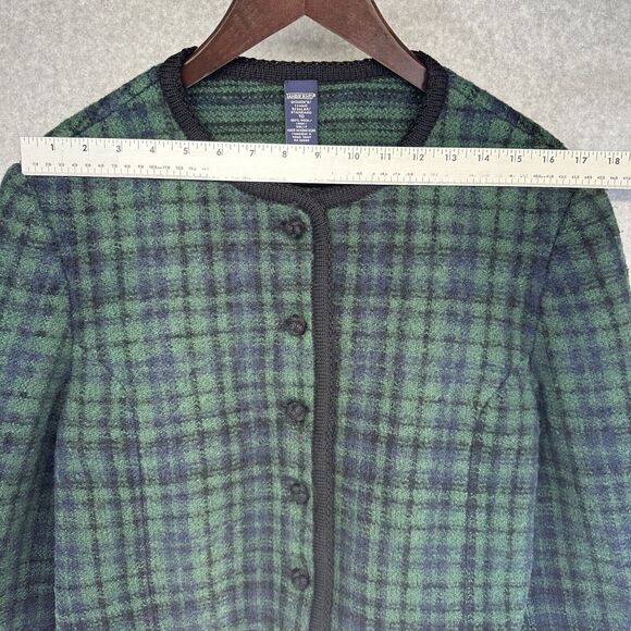 Lands End Womens Knit Sweater Size 10 Regular 100% Wool Button Up Long Sleeve - Picture 6 of 9